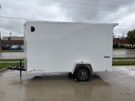 New 2026 Impact Trailers 6X12 QUAKE RAMP DOOR WHITE Cargo / Enclosed Trailer