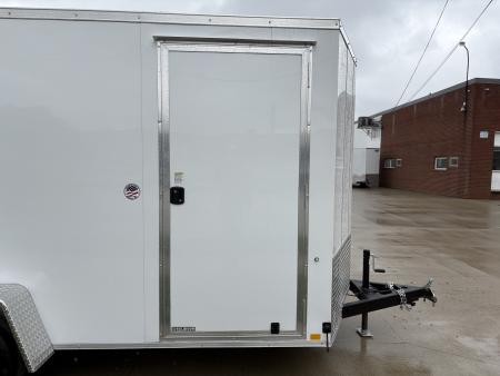 New 2026 Impact Trailers 6X12 QUAKE RAMP DOOR WHITE Cargo / Enclosed Trailer