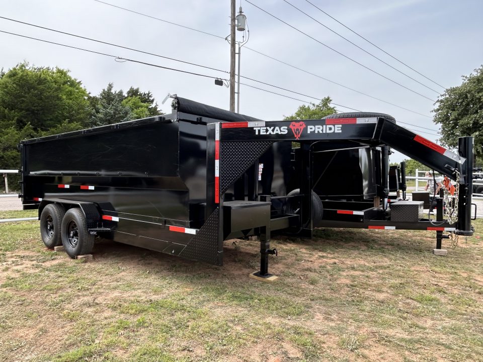 New 2026 Texas Pride Trailers Gooseneck 7x16x4 Tandem Axles Dump Trailer - 8K Axles- UPGRADES!!