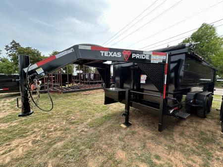 New 2026 Texas Pride Trailers Gooseneck 7x16x4 Tandem Axles Dump Trailer - 8K Axles- UPGRADES!!