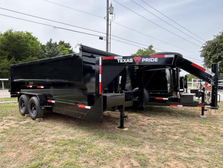 New 2026 Texas Pride Trailers Gooseneck 7x16x4 Tandem Axles Dump Trailer - 8K Axles- UPGRADES!!