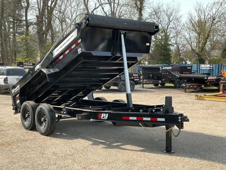 New 2026 PJ Trailers 83  x 14' Low-Pro Telescopic Voyager (DT1) 15.4K GVWR Dump Trailer