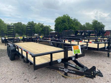 New 2026 Triple R - PIPE TOP - 83  x 20' Equipment Trailer - 14K GVWR