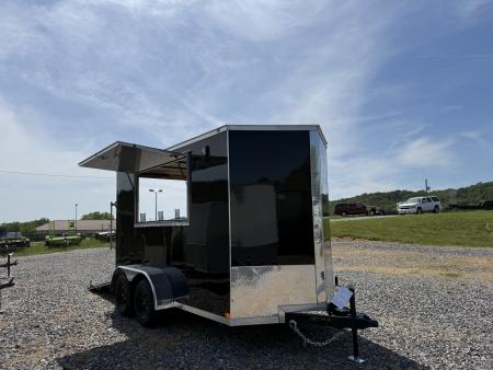 New 2026 Covered Wagon Trailers 6X12 TA2 7' POLY CONCESSION W/ RAMP Cargo / Enclosed Trailer