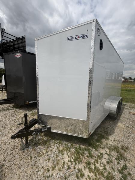 New 2026 US CARGO ENCLOSED USECO714TA2 7X14 TA RAMP DOOR (GVW:7000) WHITE