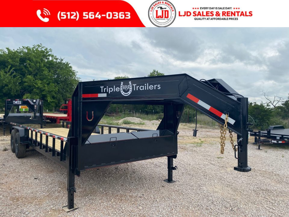 New 2026 Triple R - Drive Over Fender - 102" x 24' - Equipment Trailer - 14K GVWR