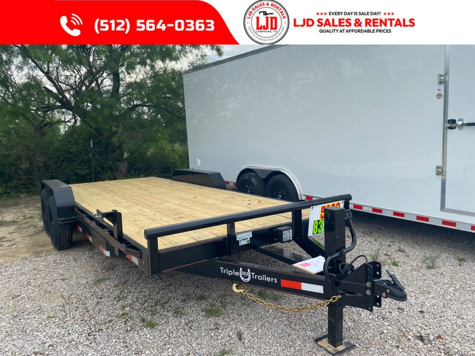 New 2026 Triple R - 83x20 - 14K GVWR Car/Equipment Trailer