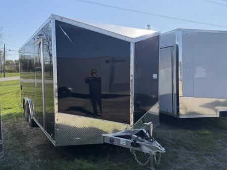 New 2027 Lightning 8.5 x 18 Enclosed All Aluminum Car Hauler with Ramp 7K GVW 6ft 6in Interior Height