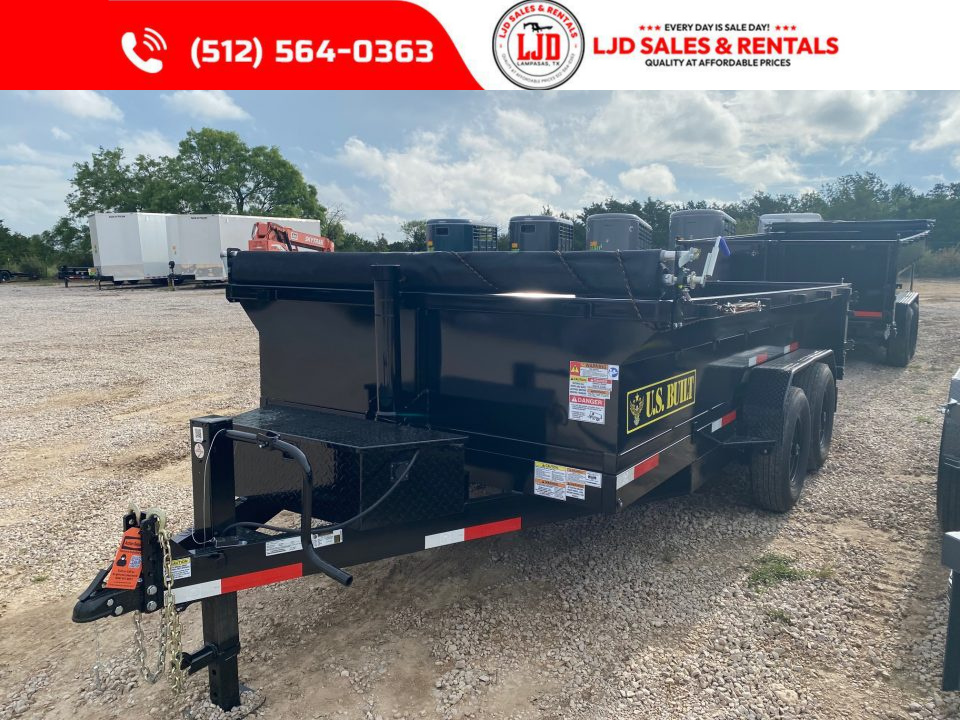 New 2026 US Built - Dump Trailer7' X 14' 2' -Tarp - Ramps - 14K GVWR