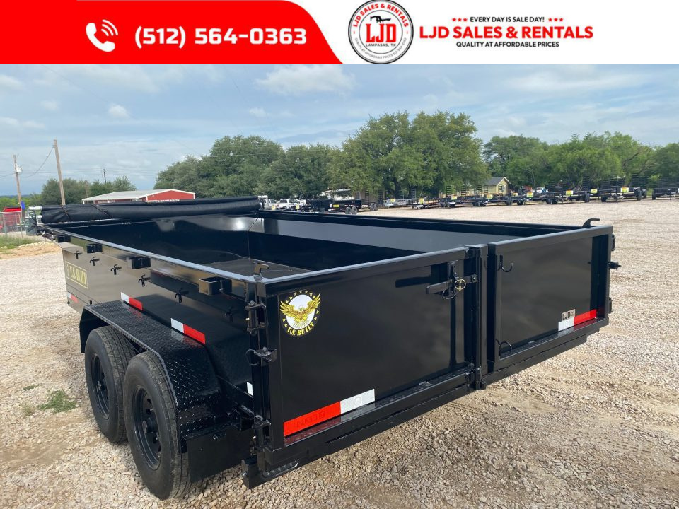 New 2026 US Built - Dump Trailer7' X 14' 2' -Tarp - Ramps - 14K GVWR