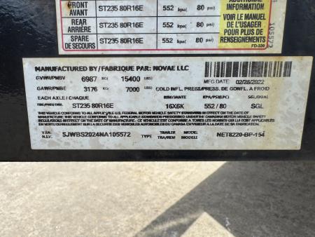 Used 2022 Midsota Nova ET8220 Equipment Trailer
