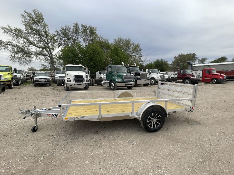 New 2026 H&H Trailers 76x12 Aluminum Rail Side Utility Trailer 3K Idler Utility Trailer