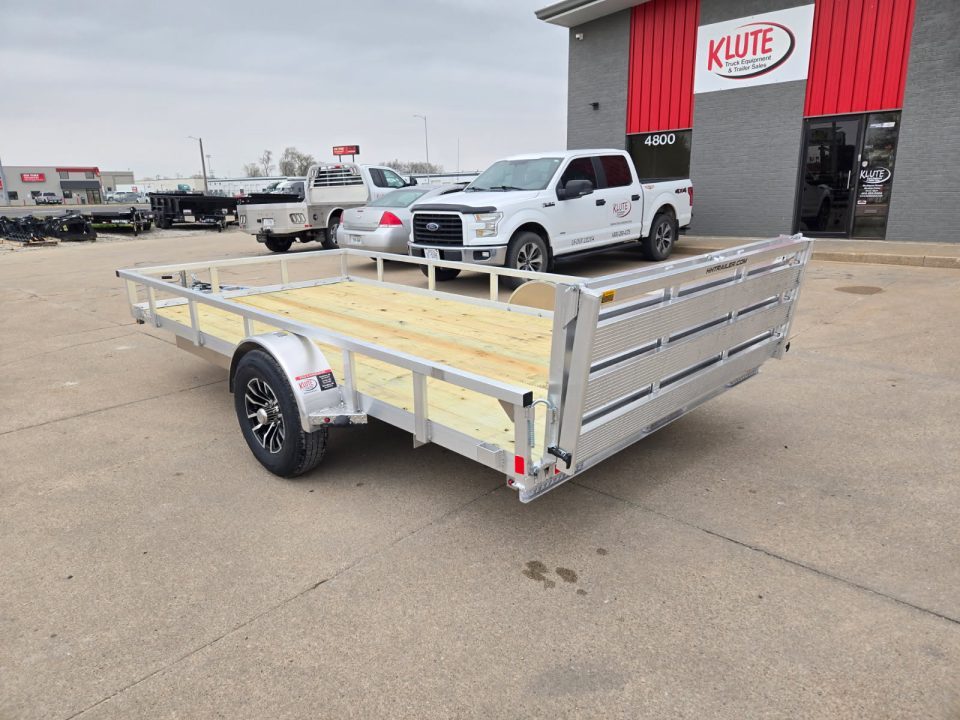 New 2026 H&H Trailers 82x14 Aluminum Rail Side 5K Utility Trailer