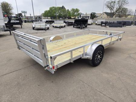 New 2026 H&H Trailers 82x14 Aluminum Rail Side 5K Utility Trailer