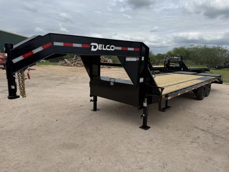 New 2026 Delco Trailers 102x25Ft Gooseneck Flatbed Trailer