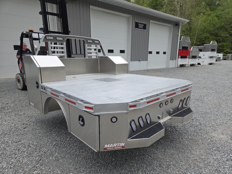 New Martin Truck Bodies 98x104 SBV Flatbed 8' DRW Longbed Chamfered Corners