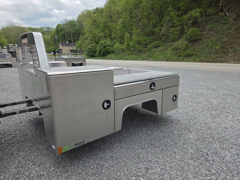 New Martin Truck Bodies Aluminum Gooseneck Service Body DRW 60" CA Cab and Chassis Diamond Tread. LIGHTED COMPARTMENTS