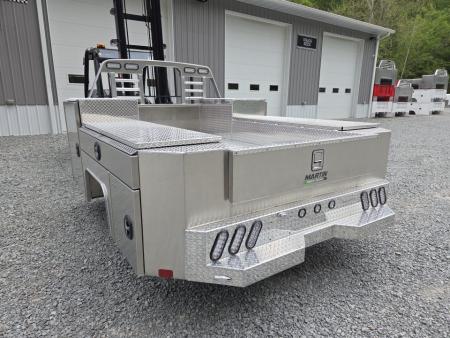 New Martin Truck Bodies Aluminum Gooseneck Service Body DRW 60" CA Cab and Chassis Diamond Tread. LIGHTED COMPARTMENTS