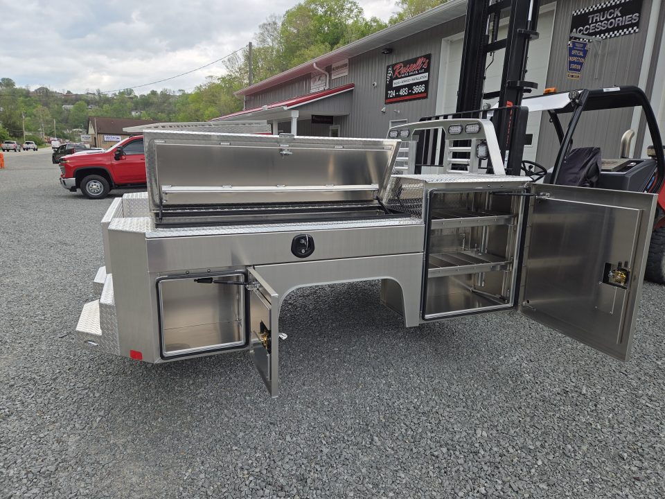 New Martin Truck Bodies Aluminum Gooseneck Service Body DRW 60" CA Cab and Chassis *Diamond Tread *Interior Lights *Work Lights
