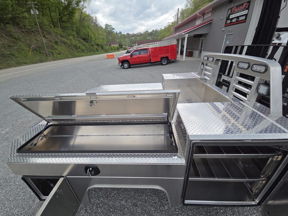 New Martin Truck Bodies Aluminum Gooseneck Service Body DRW 60" CA Cab and Chassis *Diamond Tread *Interior Lights *Work Lights