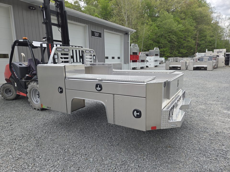 New Martin Truck Bodies Aluminum Gooseneck Service Body DRW 60" CA Cab and Chassis Diamond Tread w/Tool Drawer