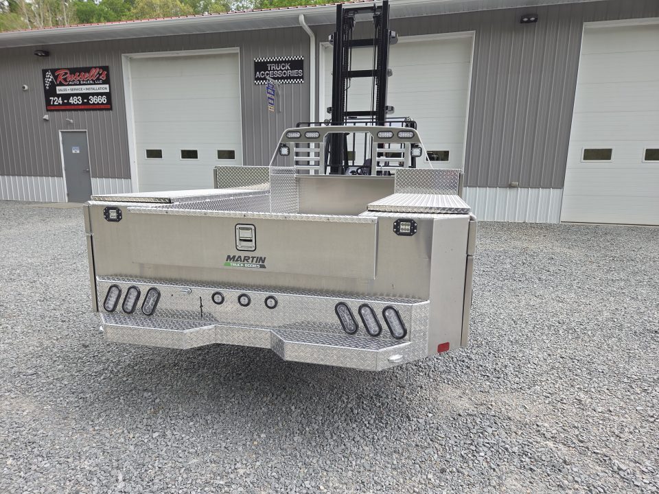 New Martin Truck Bodies Aluminum Gooseneck Service Body DRW 60" CA Cab and Chassis Diamond Tread w/Tool Drawer