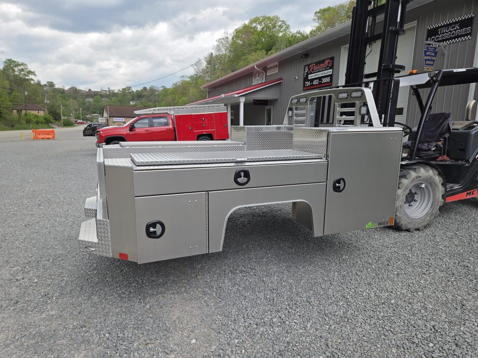 New Martin Truck Bodies Aluminum Gooseneck Service Body DRW 60" CA Cab and Chassis Diamond Tread w/Tool Drawer