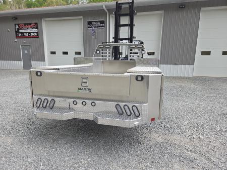 New Martin Truck Bodies Aluminum Gooseneck Service Body DRW 60" CA Cab and Chassis Diamond Tread w/Tool Drawer