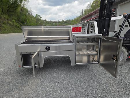 New Martin Truck Bodies Aluminum Gooseneck Service Body DRW 60" CA Cab and Chassis Diamond Tread w/Tool Drawer