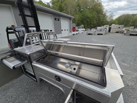 New Martin Truck Bodies Aluminum Gooseneck Service Body DRW 60" CA Cab and Chassis Diamond Tread w/Tool Drawer