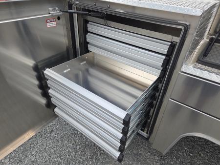 New Martin Truck Bodies Aluminum Gooseneck Service Body DRW 60" CA Cab and Chassis Diamond Tread w/Tool Drawer