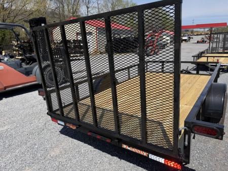 New 2026 Down 2 Earth Trailers 76x12 Utility Trailer, Tube Top Rail, Spring Assist Gate