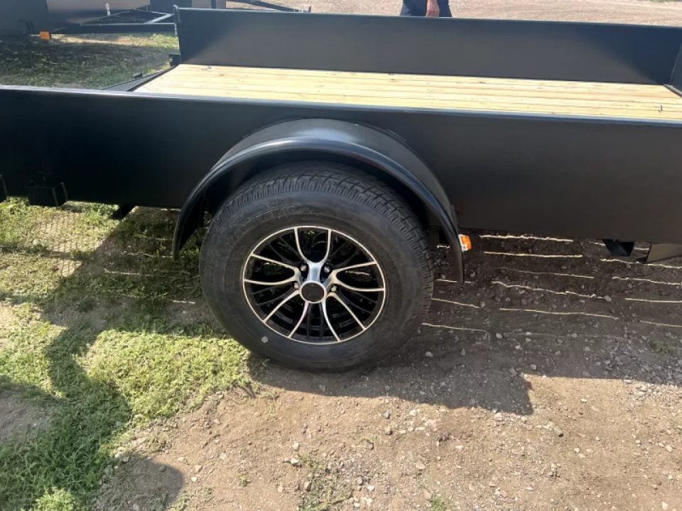 New NEW 80"x10 Teske Manufacturing Utility Trailer w/ Aluminum Wheels