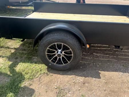 New NEW 80"x10 Teske Manufacturing Utility Trailer w/ Aluminum Wheels