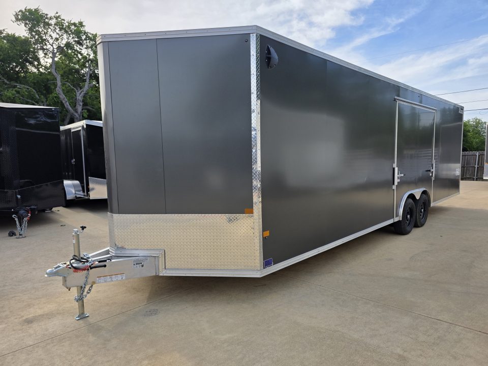 New 2026 Alcom Xpress 8.5x28 TA3 Aluminum Screwless Enclosed Car Hauler | 10K | 7' Interior | 4 Year Nationwide Warranty | Dexter Axles | 1093