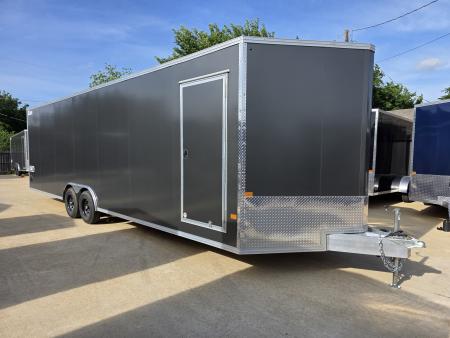New 2026 Alcom Xpress 8.5x28 TA3 Aluminum Screwless Enclosed Car Hauler | 10K | 7' Interior | 4 Year Nationwide Warranty | Dexter Axles | 1093