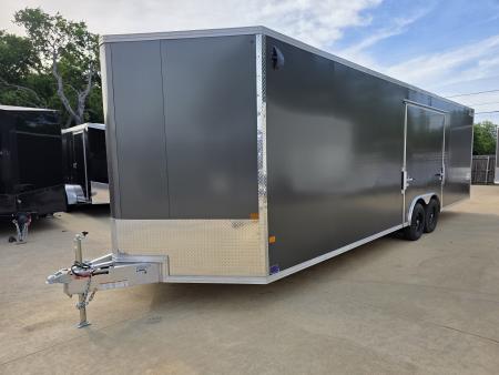 New 2026 Alcom Xpress 8.5x28 TA3 Aluminum Screwless Enclosed Car Hauler | 10K | 7' Interior | 4 Year Nationwide Warranty | Dexter Axles | 1093