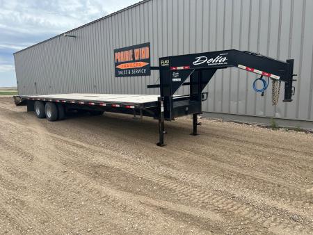 Used 2022 Delta Trailers 32' Gooseneck 10K's Flatbed Trailer