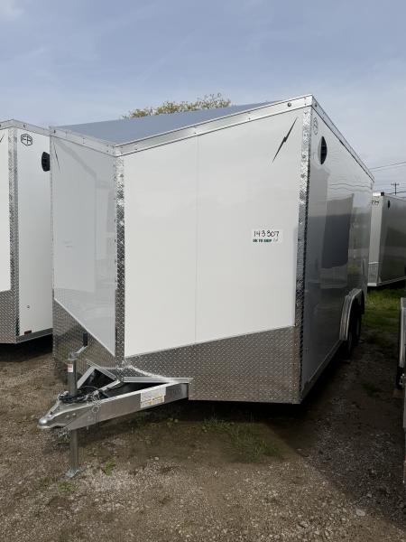 New 2027 Lightning 8.5 x 16 Enclosed All Aluminum Car Hauler with Ramp 7K GVW 6ft 6in Interior Height