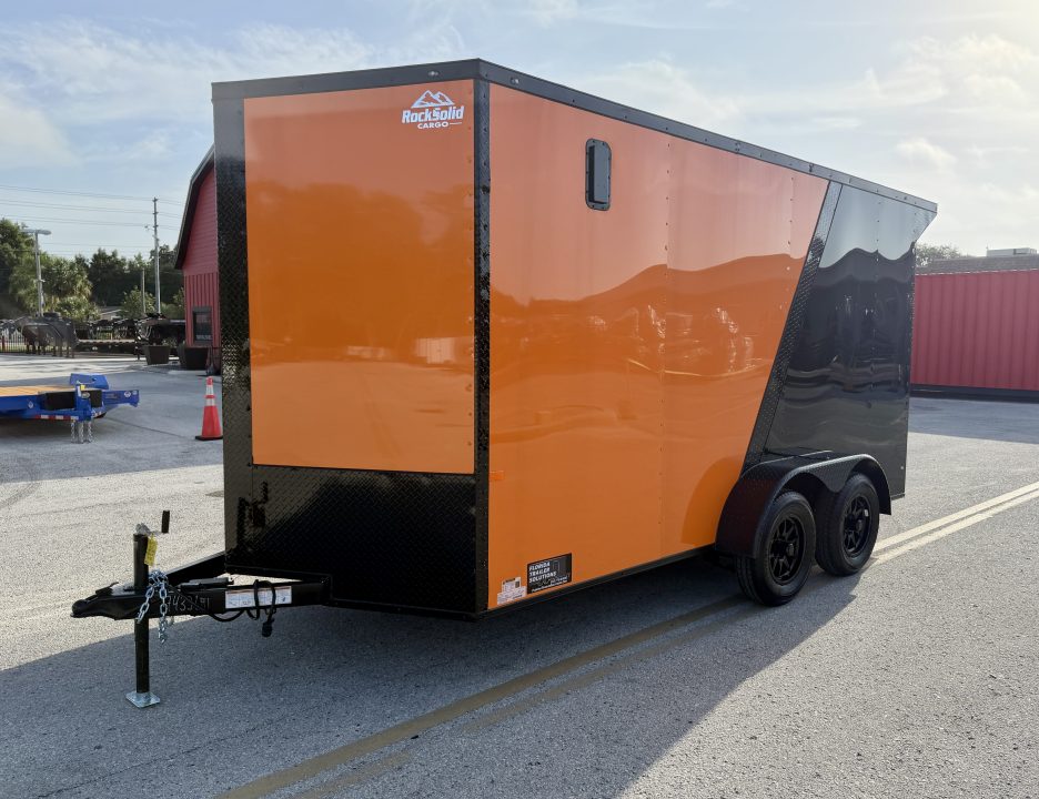 New 2026 Rock Solid Cargo 7x14 7K Rear Ramp Door Cargo / Enclosed Trailer