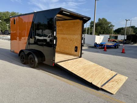 New 2026 Rock Solid Cargo 7x14 7K Rear Ramp Door Cargo / Enclosed Trailer
