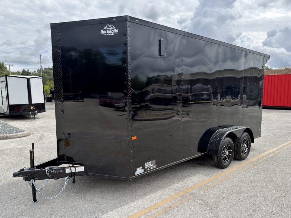New 2026 Rock Solid Cargo 7x16 7K Rear Ramp Door Cargo / Enclosed Trailer