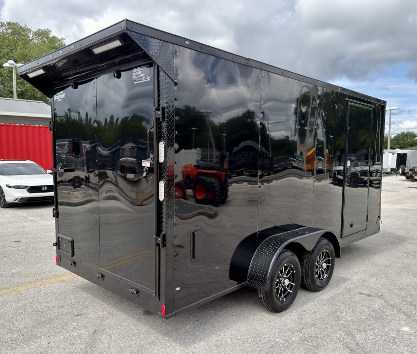 New 2026 Rock Solid Cargo 7x16 7K Rear Ramp Door Cargo / Enclosed Trailer