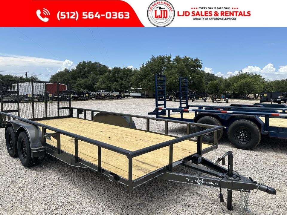 New 2026 Triple R - 83  x 18' Utility Trailer - 4' Gate
