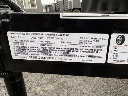 New 2026 Car Mate Trailers 6.5x12 Steel Sided Utility Trailer