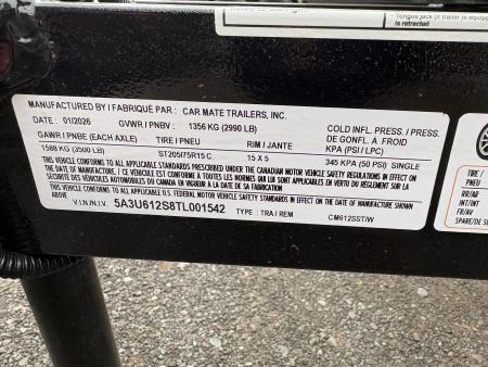 New 2026 Car Mate Trailers 6.5x12 Steel Sided Utility Trailer