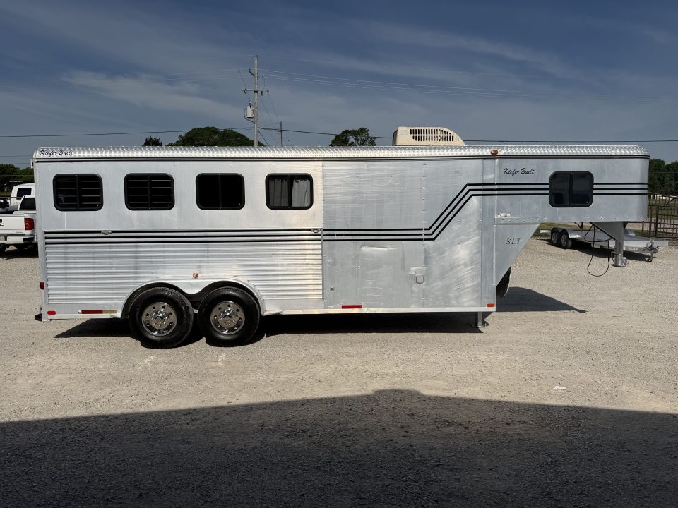 Used 1997 Kiefer 3 Horse Weekender Gooseneck Horse Trailer