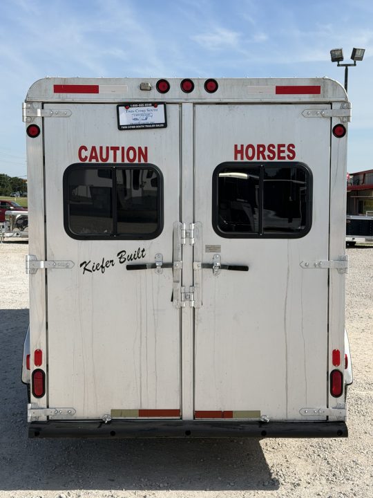 Used 1997 Kiefer 3 Horse Weekender Gooseneck Horse Trailer