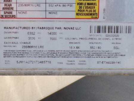 New 2026 Sure-Trac ETA8220 Equipment Trailer