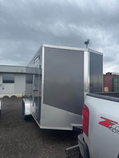 New 2026 7x14 Enclosed Trailer - 7' inside height, ramp door